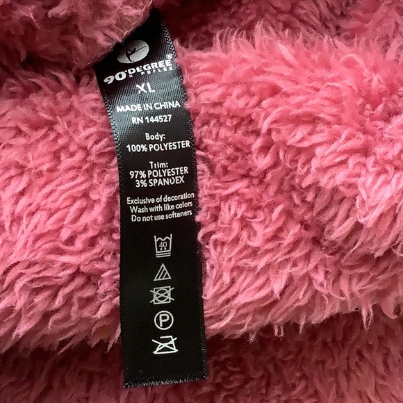 Cowl neck pink fluffy sweater - Picture 3 of 3